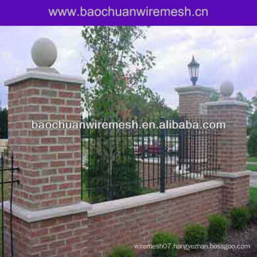 Wrought iron garden wall fence